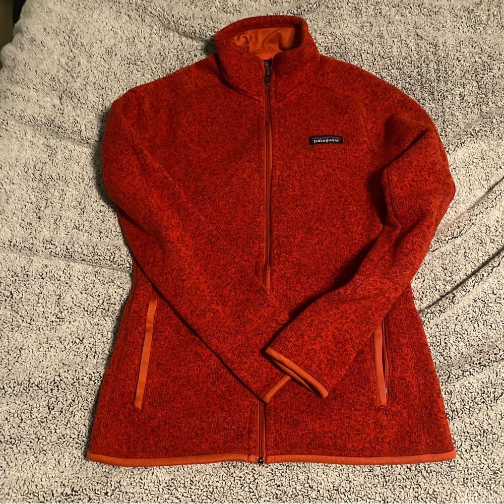 Red Patagonia Better Fleece Zip Up Jacket